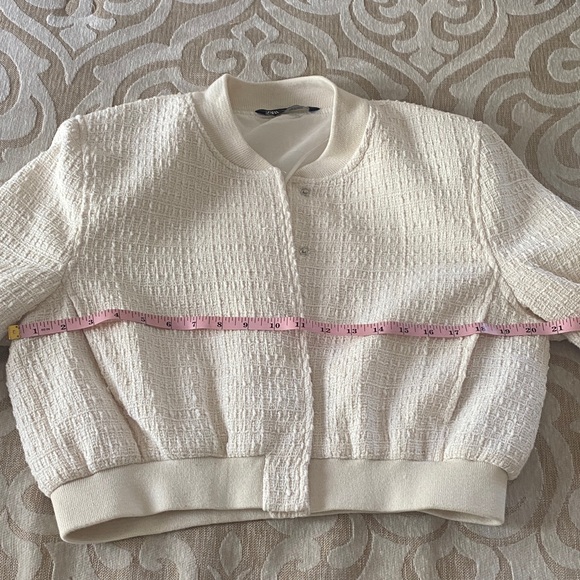 Zara Cream Bomber Jacket - Picture 4 of 9